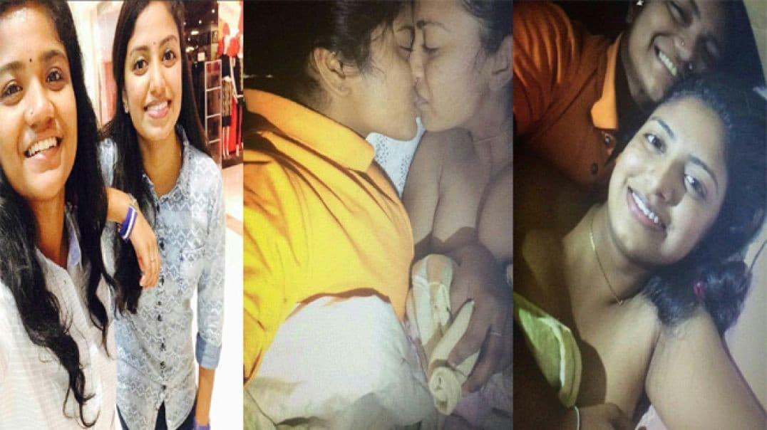 Happy Indian Lesbian Couple Topless and Nude