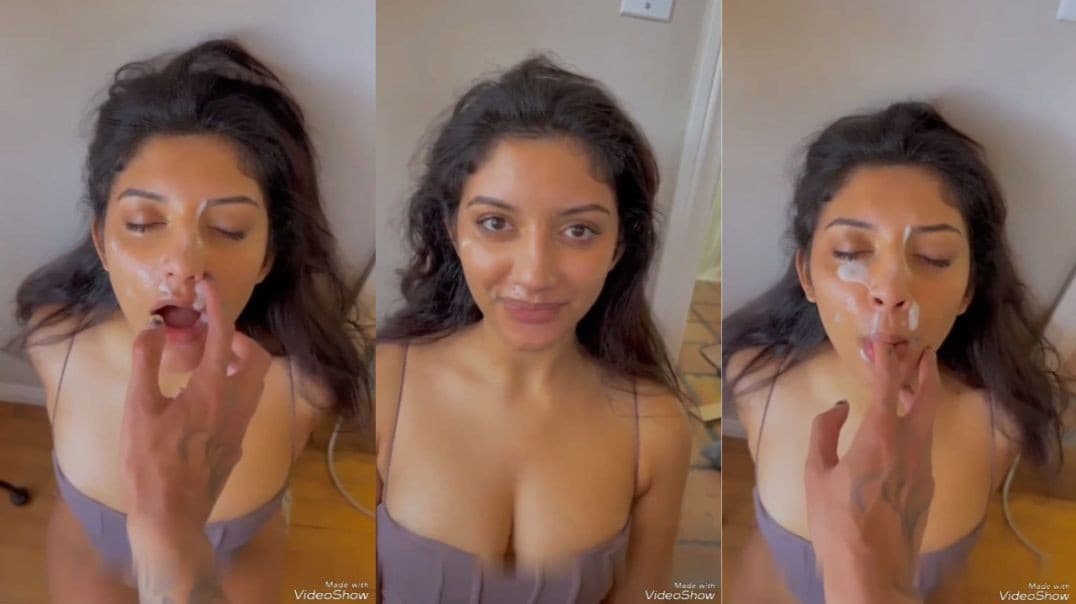 NRI Desi Pretty Babe Loves to Get Covered in Cum of Her Pimp Boyfriend