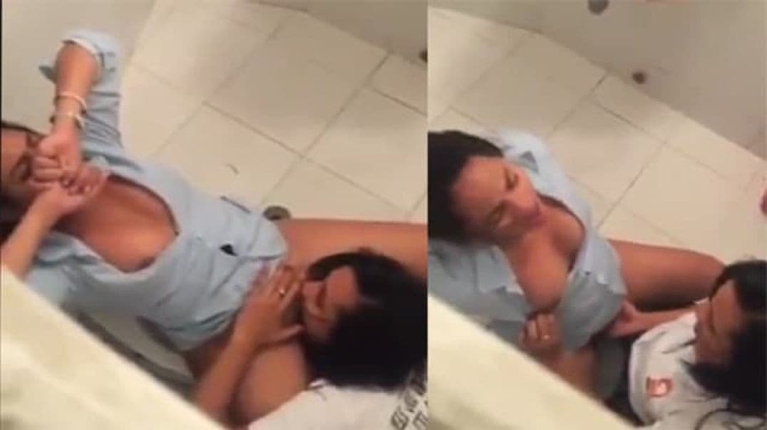Two Horny Desi Office Girls Have Lesbian Sex in the Restroom