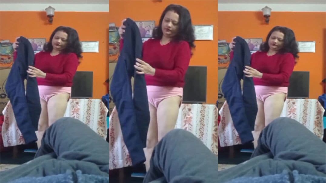 Desi MILF Mom Changing in Front of Her Son