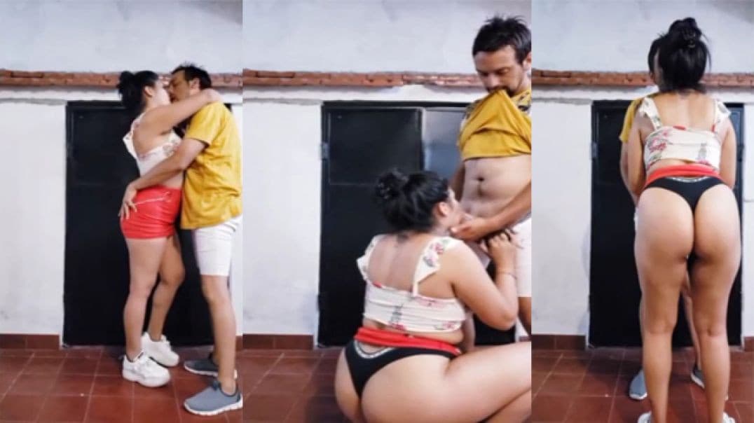 Sexy NRI Girlfriend Hard Standing Fucking On Stair