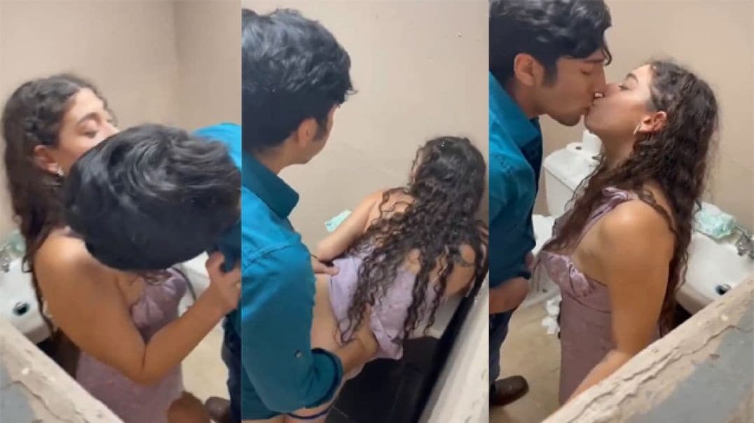 Desi Guy Living Abroad Fucking Foreign Girlfriend in Public Bathroom