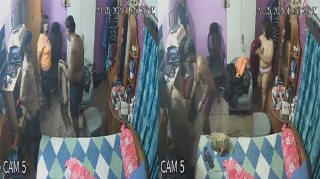 Desi Stepmother Fun with Son Threesome CCTV
