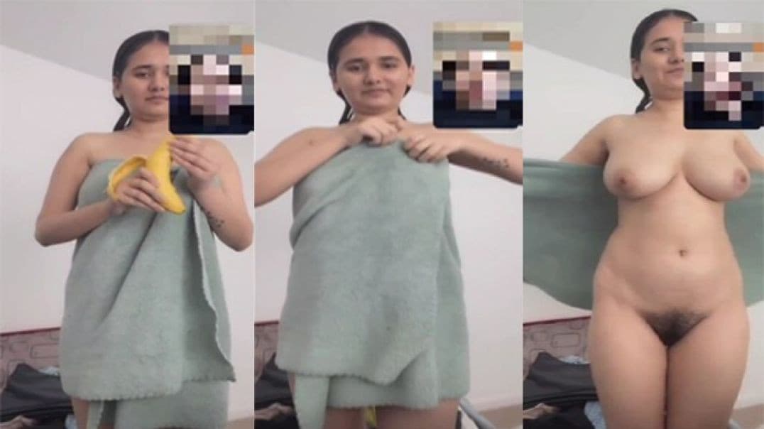 Perfect Busty Babe Showing Off on VC After Bath