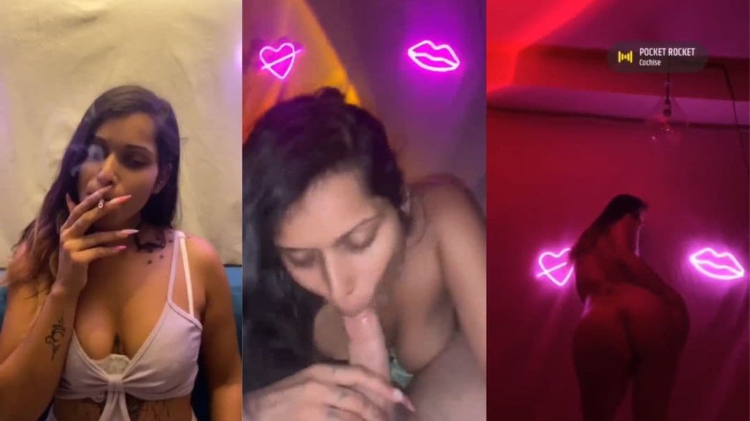 NRI Desi Hot Smoking Babe Strip Dancing and Sucking Her White Sugar Daddy