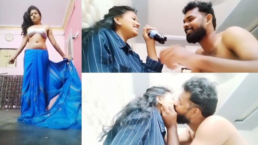 Horny Tamil Couple Kissing and Giving a Sensual Sloppy Blowjob and Sucking Balls