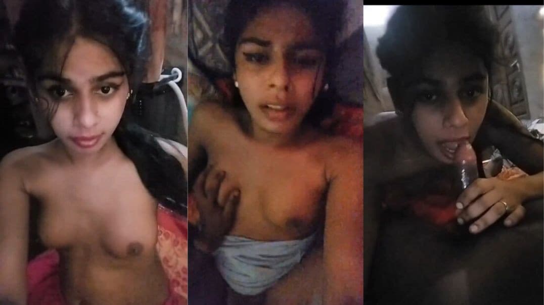 Horny Slim Desi Girl Gives Blowjob and Gets Fucked by Boyfriend - Merged Clips