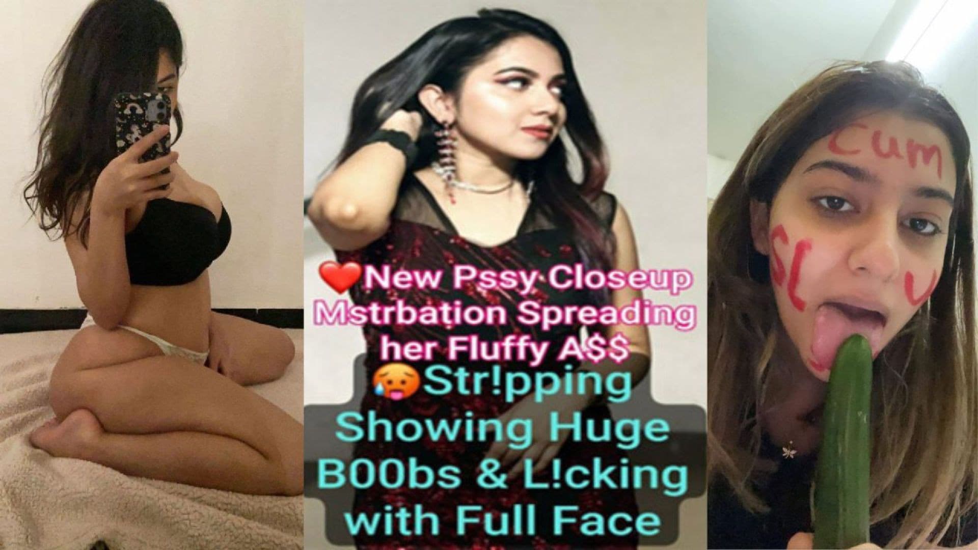 Sambhavna Busty Insta Influencer Snapchat Pussy Closeup Masturbation